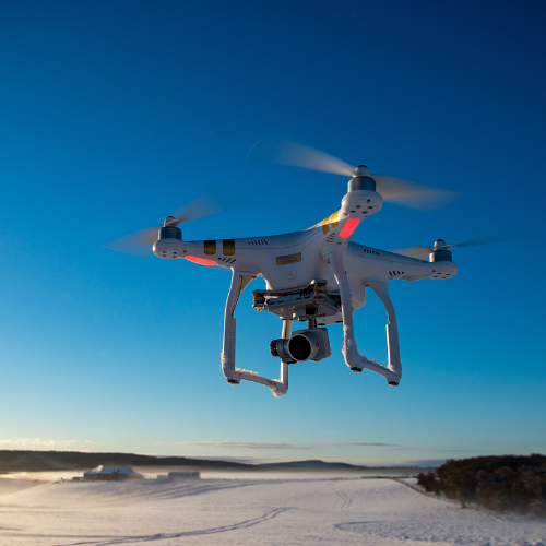 drones en invierno